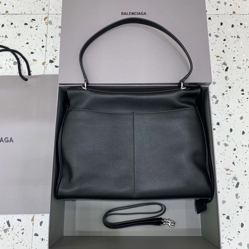 Balenciaga Rebel  Black Handbag with Silver Buckle - Three Sizes ModernLook 66960