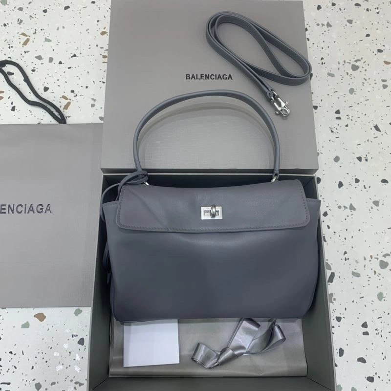Balenciaga Rebel  Gray Bag with Silver Buckle FashionForward 69965