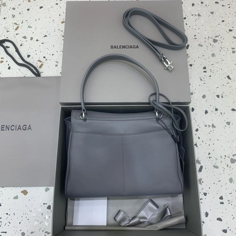 Balenciaga Rebel  Gray Bag with Silver Buckle FashionForward 69965