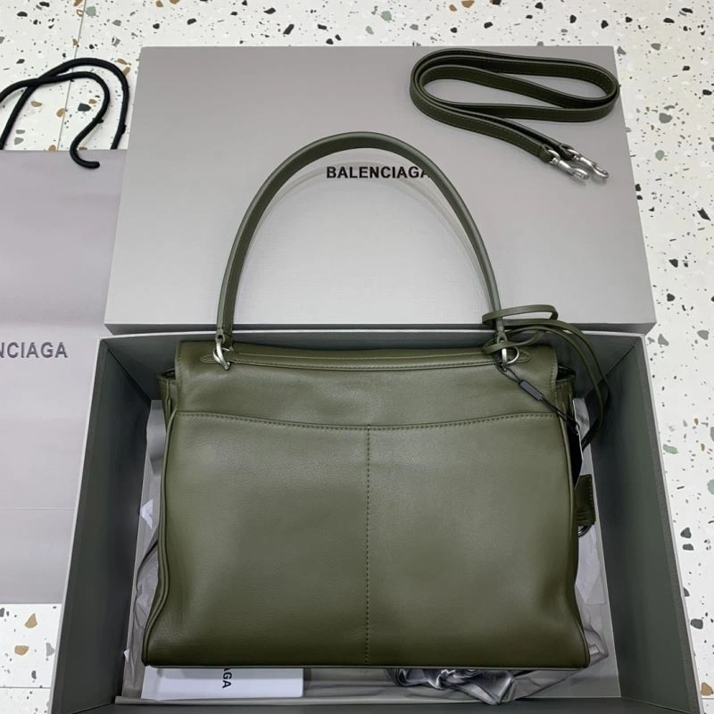 Balenciaga Rebel  Green Silver Buckle Handbag - Style NewStyle 66979