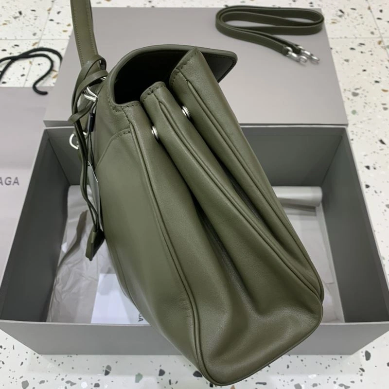 Balenciaga Rebel  Green Silver Buckle Handbag - Style NewStyle 66979