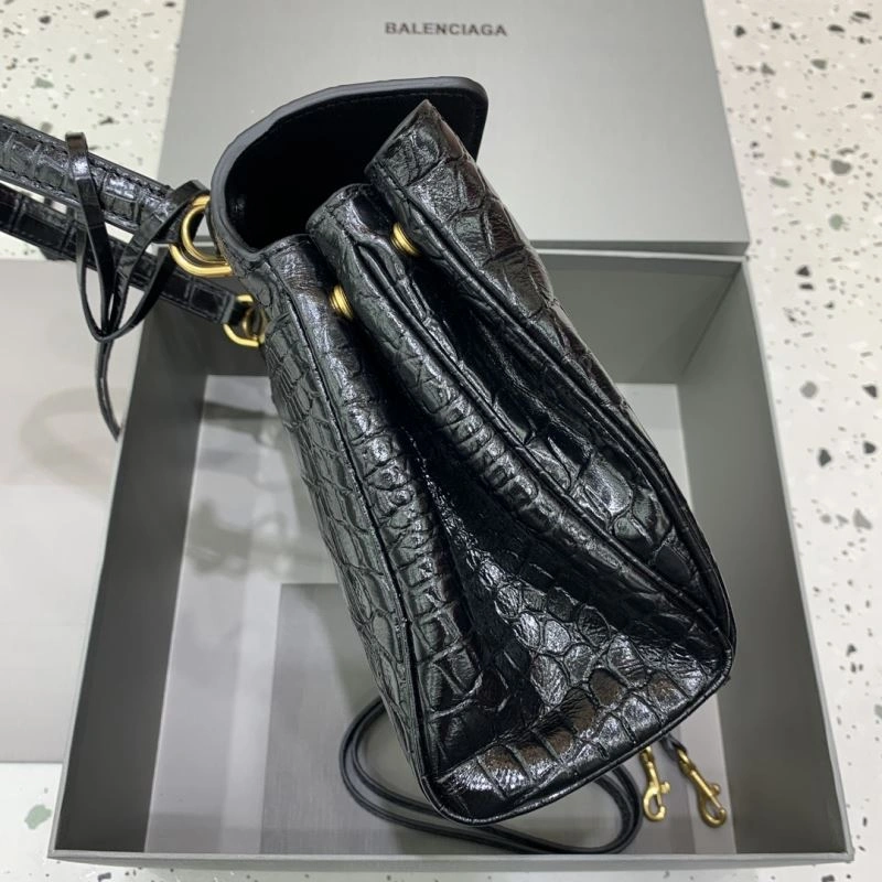 Fashionable Balenciaga Rebel  Small Crocodile Black Series Handbag 67006