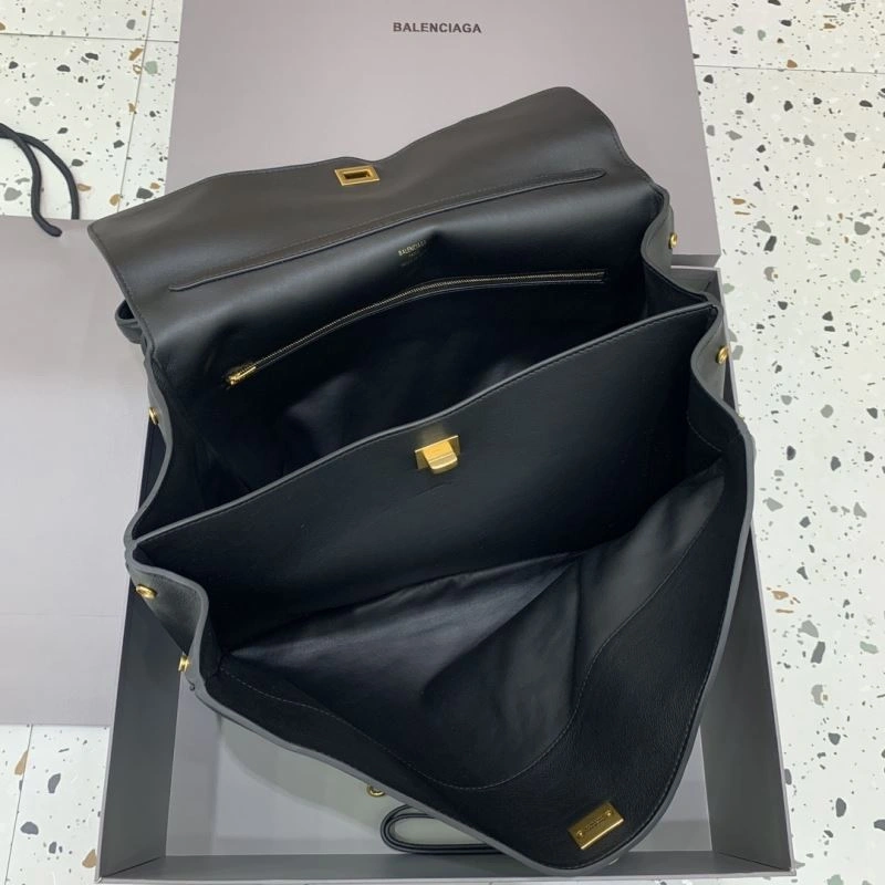 Unique Balenciaga Rebel Luxe Black Gold Buckle Handbag -  Versatility 66971