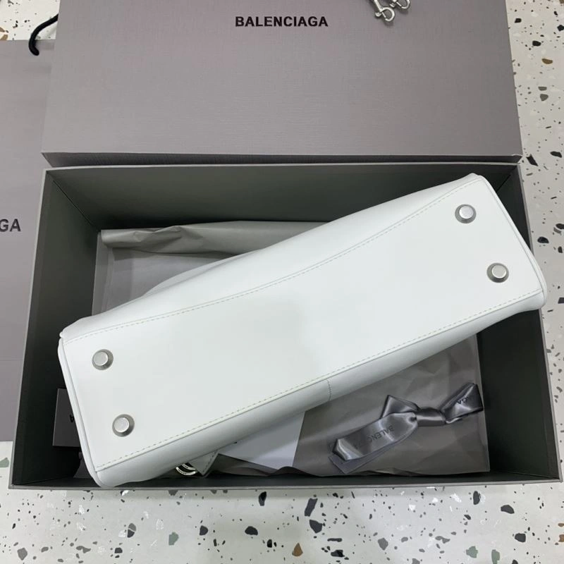 Reliable Balenciaga Rebel Luxe White Silver Buckle Handbag Collection 66977