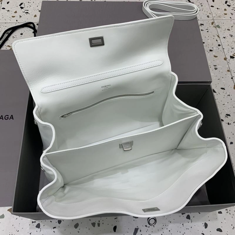 Reliable Balenciaga Rebel Luxe White Silver Buckle Handbag Collection 66977