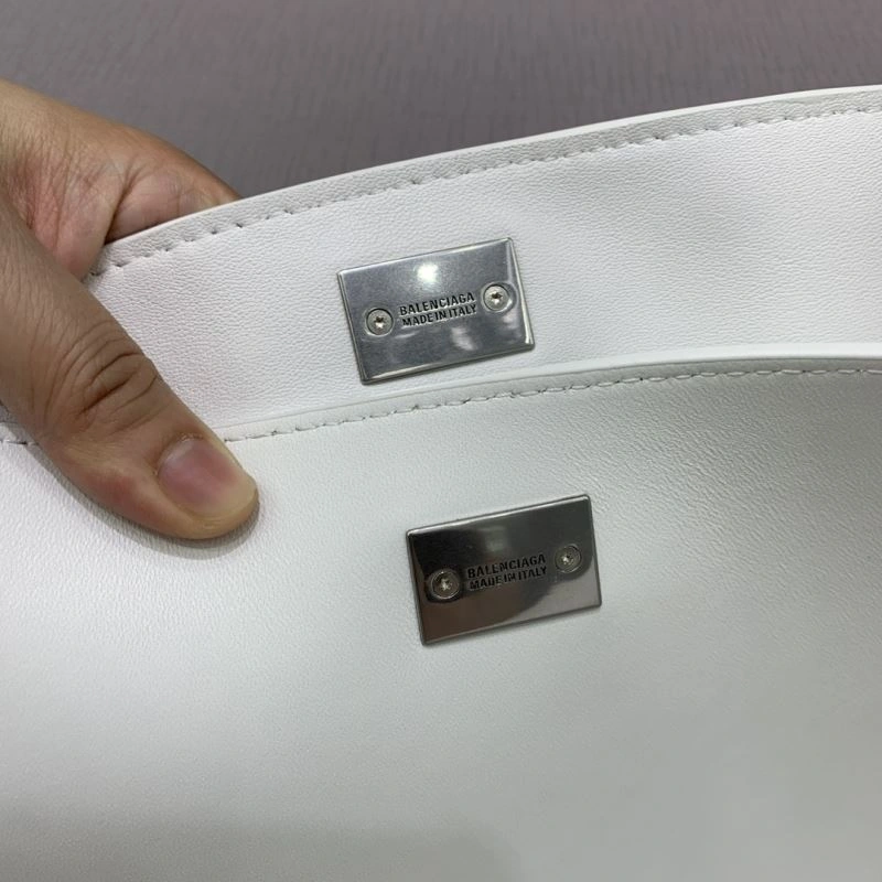 Reliable Balenciaga Rebel Luxe White Silver Buckle Handbag Collection 66977