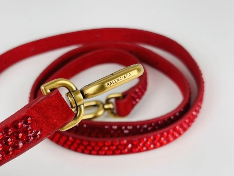 Balenciaga Red Rhinestone Hourglass Bag with B-Clasp Durable 72591