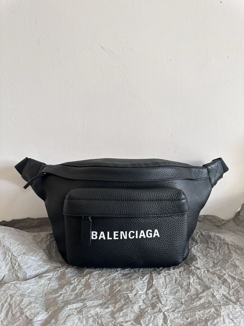 Vibrant Balenciaga Retro Black Calfskin Waist Bag -  Convenience 72581