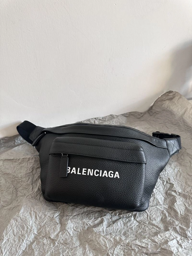 Vibrant Balenciaga Retro Black Calfskin Waist Bag -  Convenience 72581