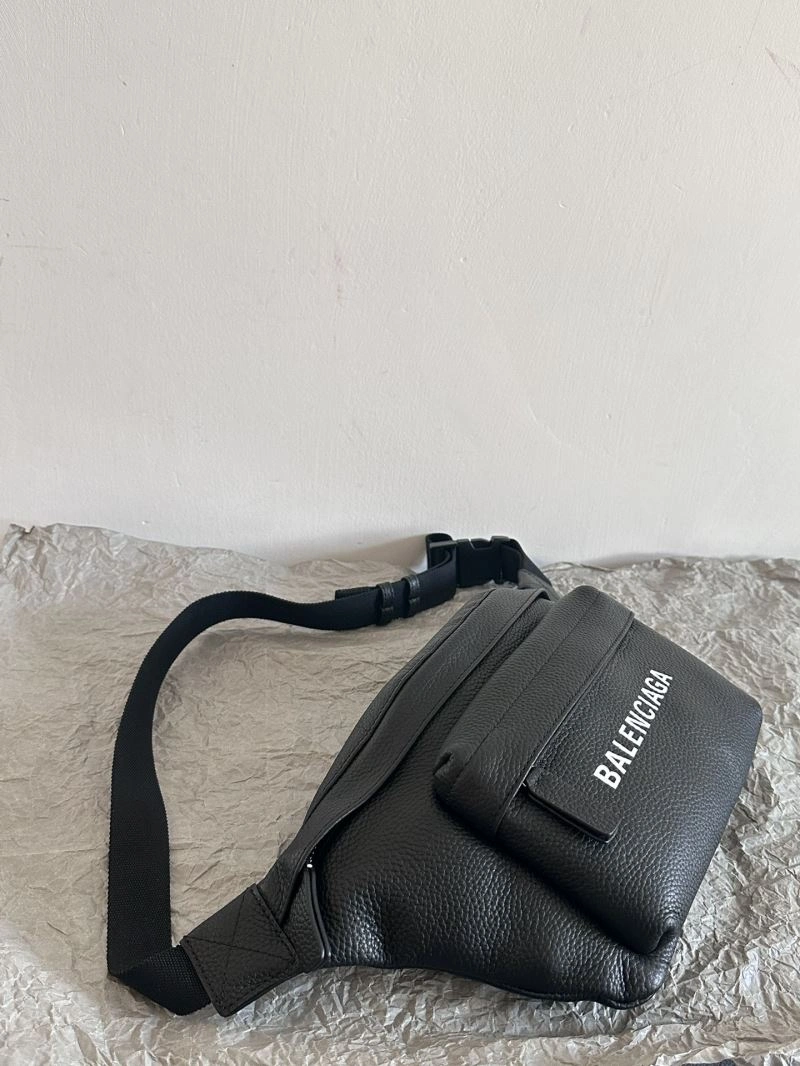 Vibrant Balenciaga Retro Black Calfskin Waist Bag -  Convenience 72581
