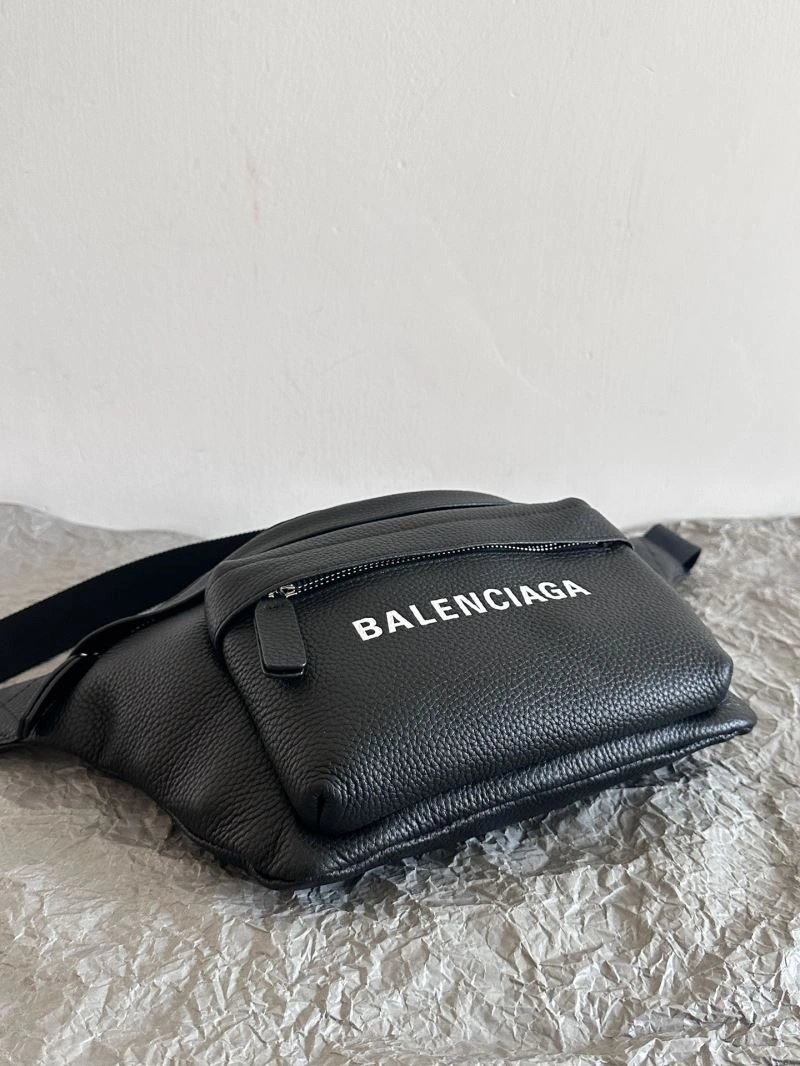 Vibrant Balenciaga Retro Black Calfskin Waist Bag -  Convenience 72581