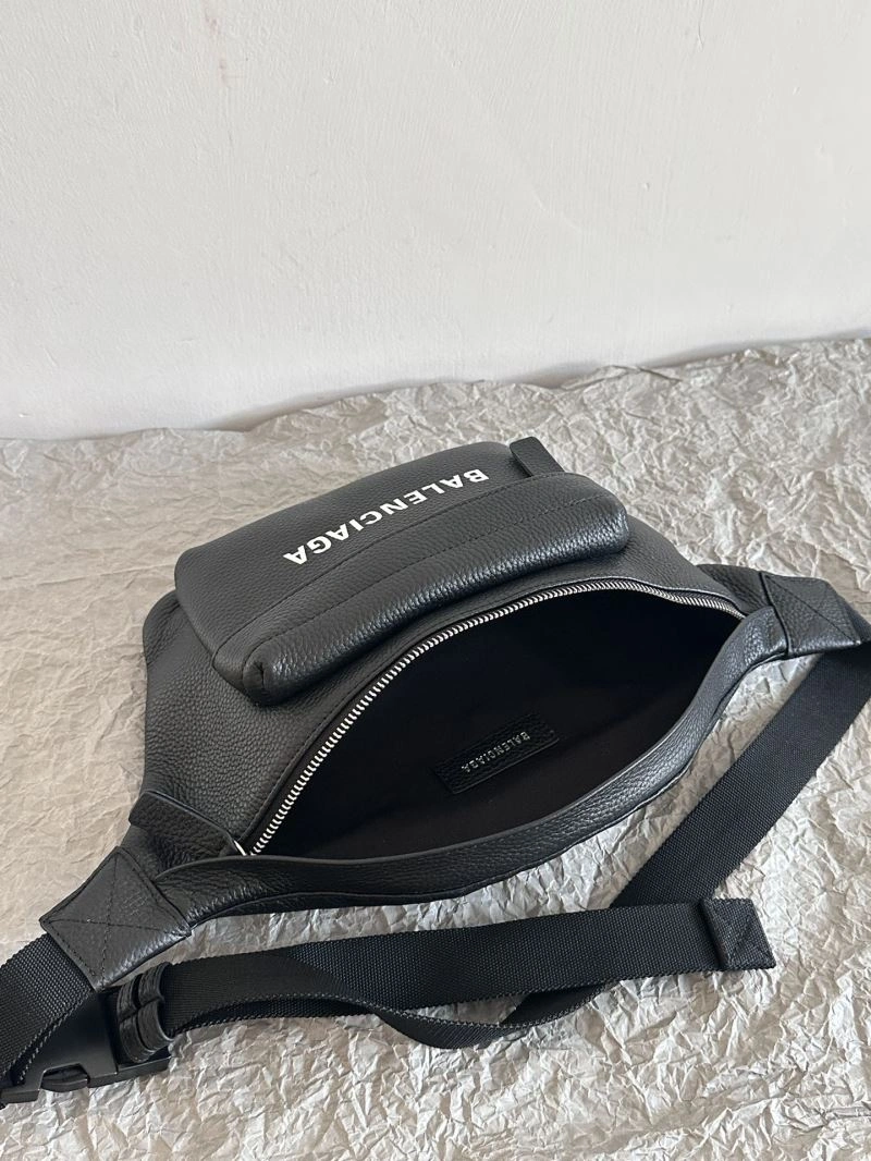 Vibrant Balenciaga Retro Black Calfskin Waist Bag -  Convenience 72581