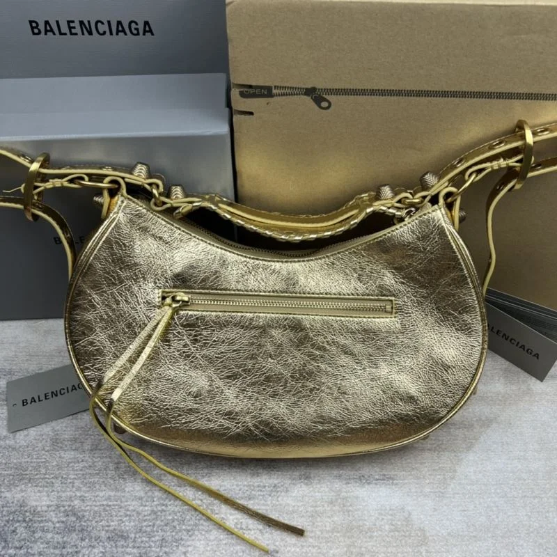 SunProtective Balenciaga Retro  Motorcycle-Inspired Half Moon Dumpling Bag 38358