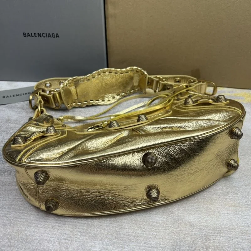 SunProtective Balenciaga Retro  Motorcycle-Inspired Half Moon Dumpling Bag 38358