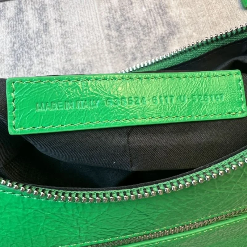 Popular Balenciaga Retro Green  Le Cagole Half-Moon Dumpling Bag 38350