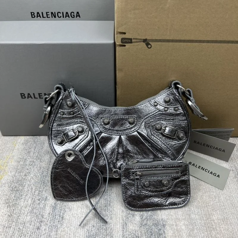 Balenciaga Retro Motorcycle-Inspired Half Moon Dumpling Bag WeatherProof 38363