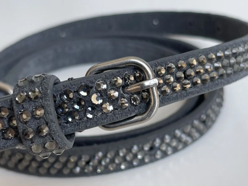 Elegant Balenciaga Rhinestone Hourglass Bag - Gray Crescent 72609