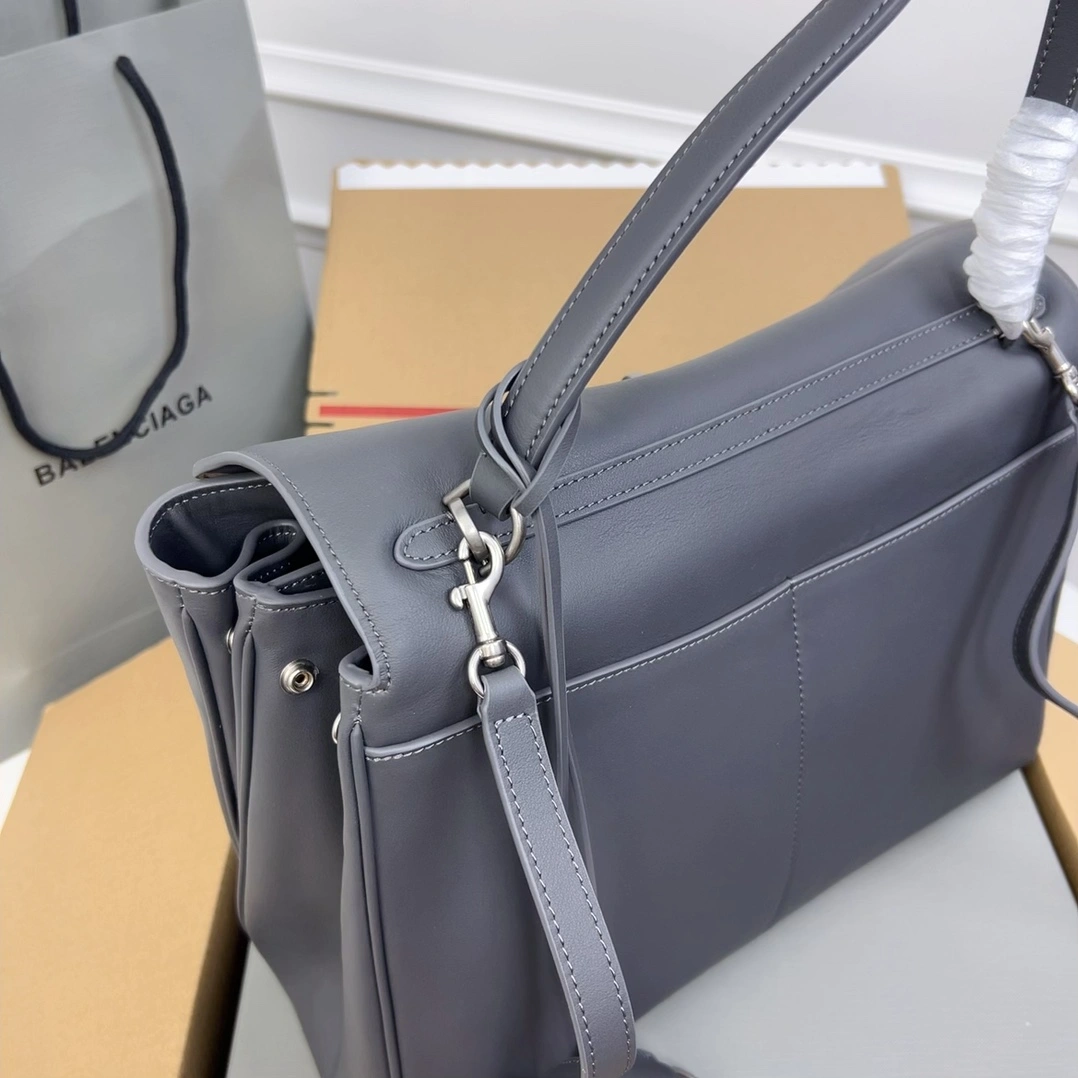 Balenciaga Rodeo Luxe Leather Tote -  Black Elegance Lightweight 60924