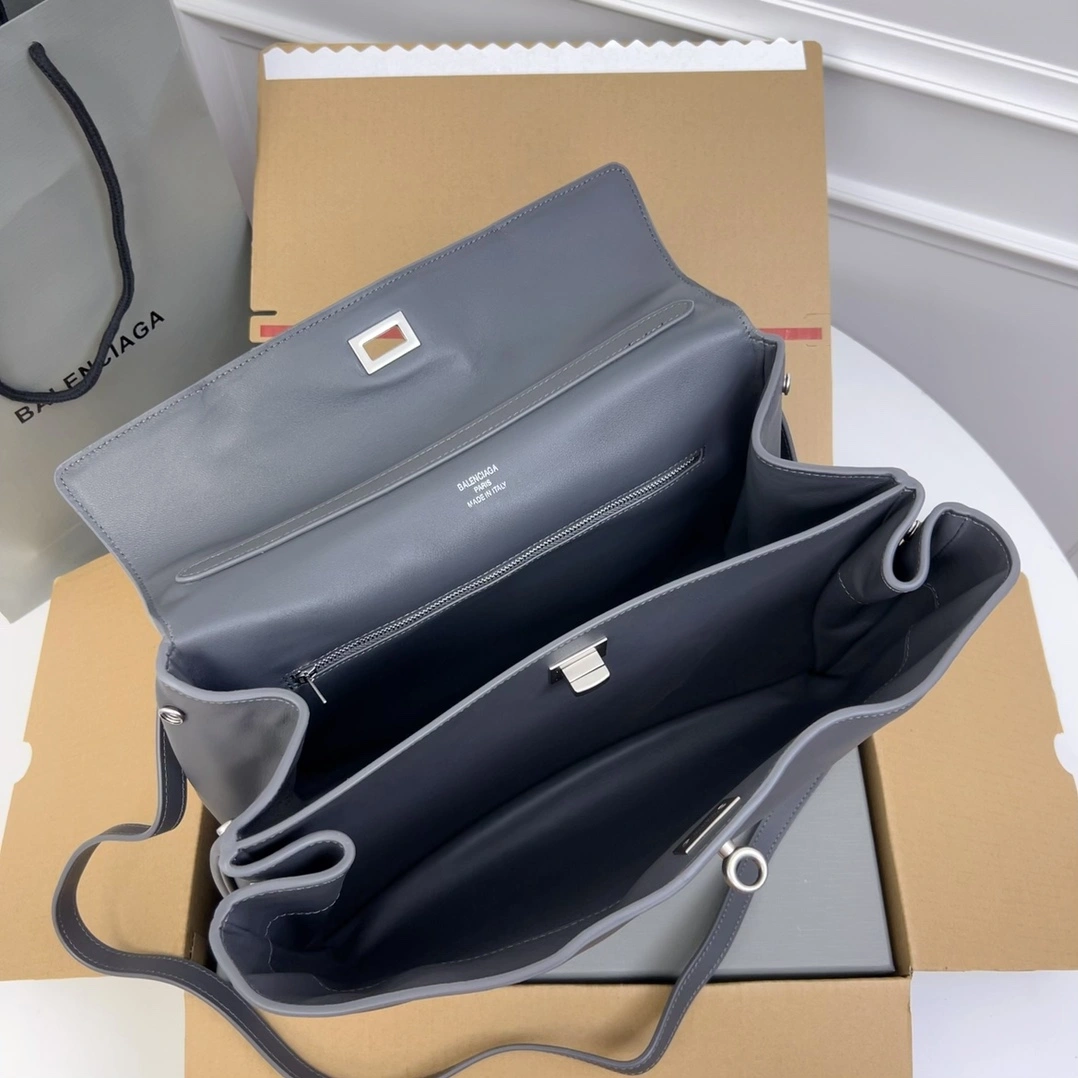 Balenciaga Rodeo Luxe Leather Tote -  Black Elegance Lightweight 60924