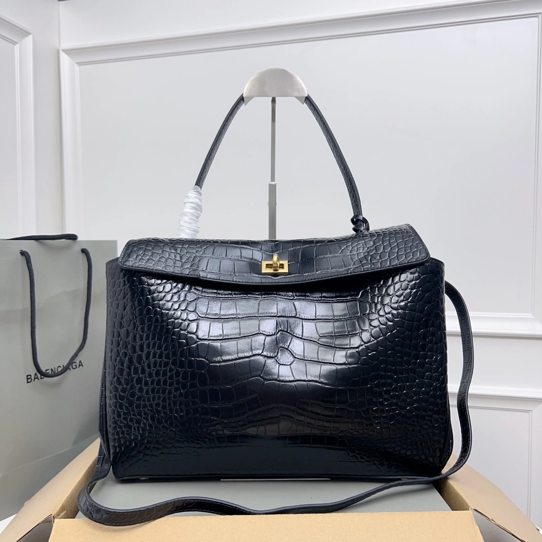 Durable Balenciaga Rodeo Luxe Leather Tote -  Style 60961