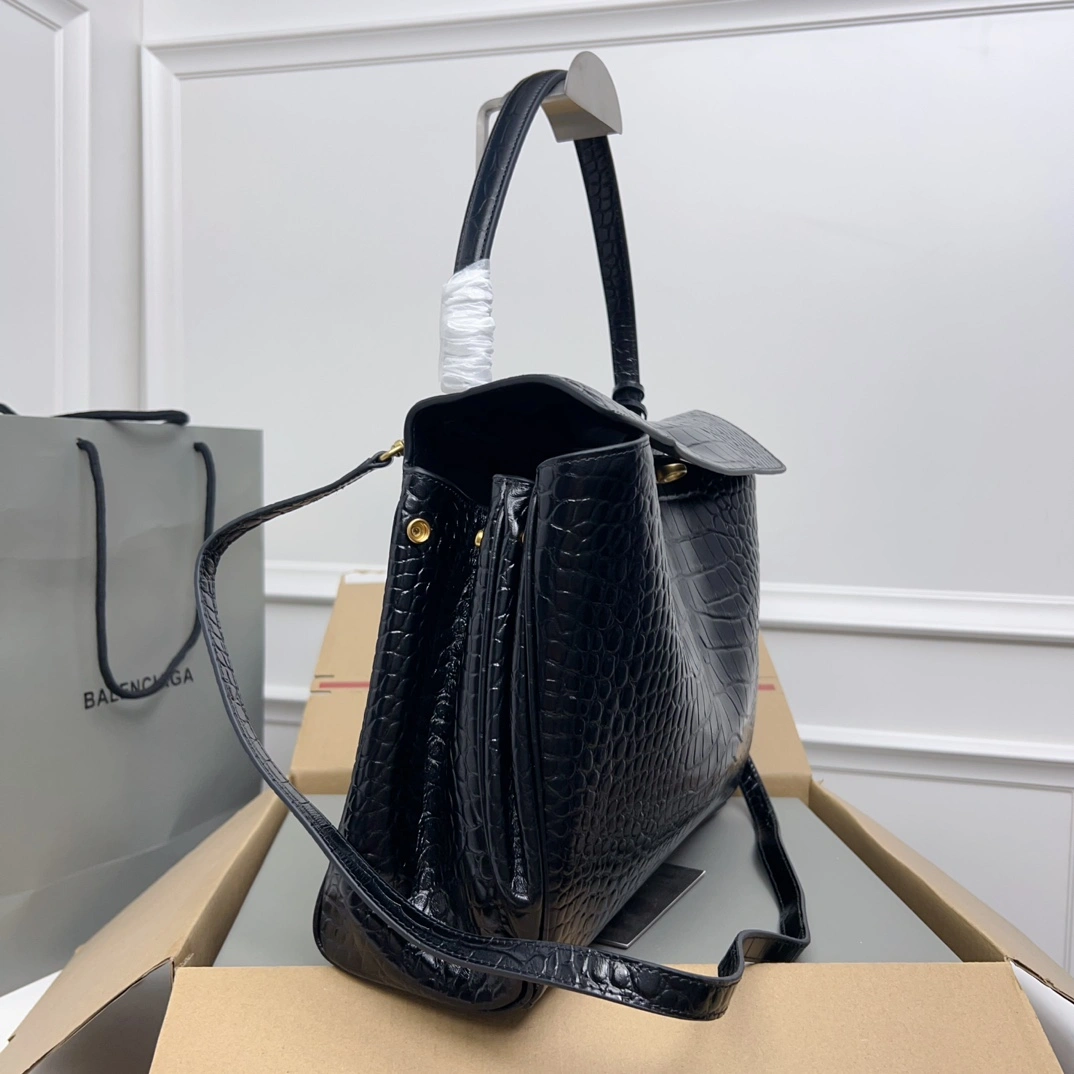 Durable Balenciaga Rodeo Luxe Leather Tote -  Style 60961