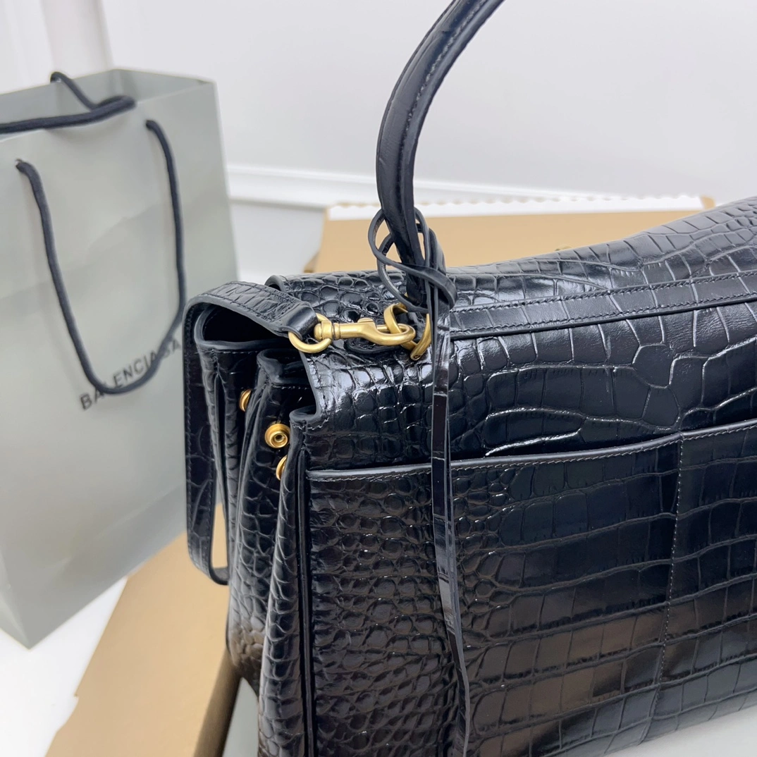Durable Balenciaga Rodeo Luxe Leather Tote -  Style 60961