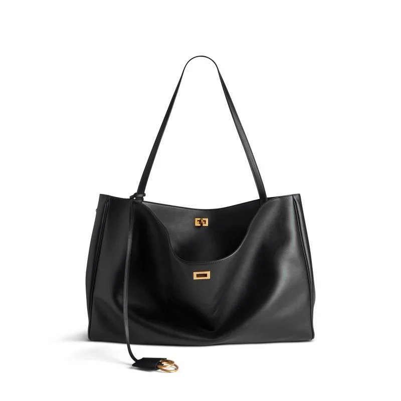 Balenciaga Rodeo Luxe Open-Top Tote with Metal Turn-Lock RelaxedFit 38249