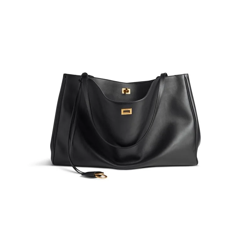 Balenciaga Rodeo Luxe Open-Top Tote with Metal Turn-Lock RelaxedFit 38249