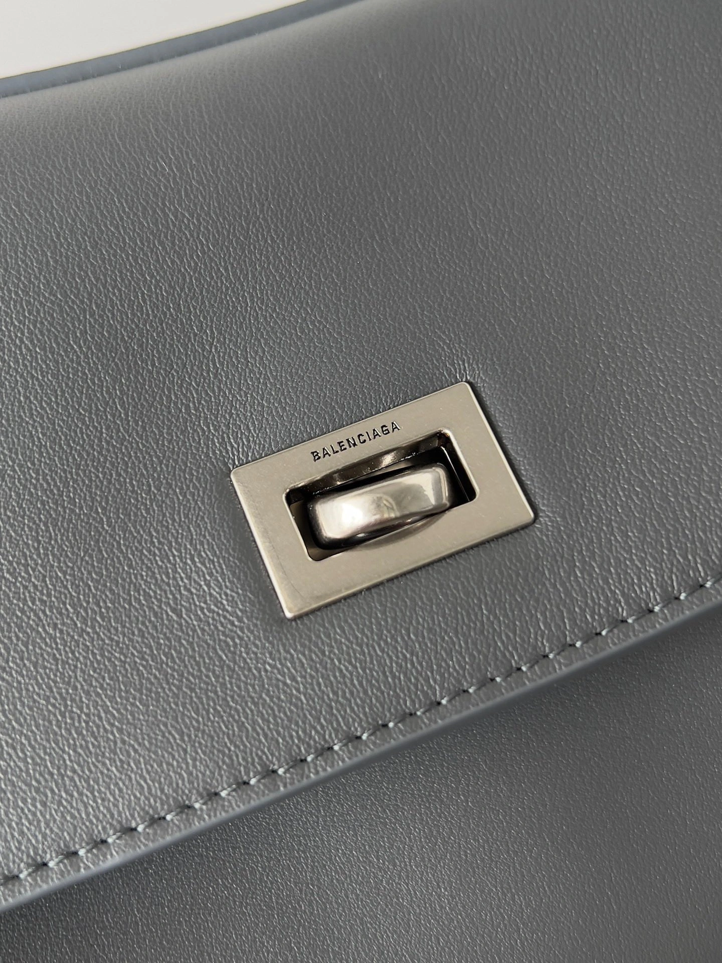 Balenciaga Rodeo Luxe Oversized Calfskin Bag with Silver Buckle Tailored 64732