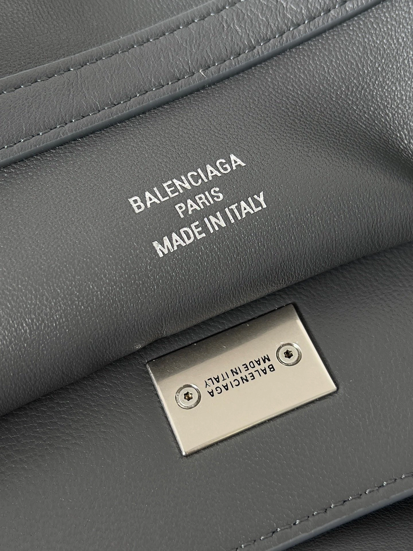 Balenciaga Rodeo Luxe Oversized Calfskin Bag with Silver Buckle Tailored 64732