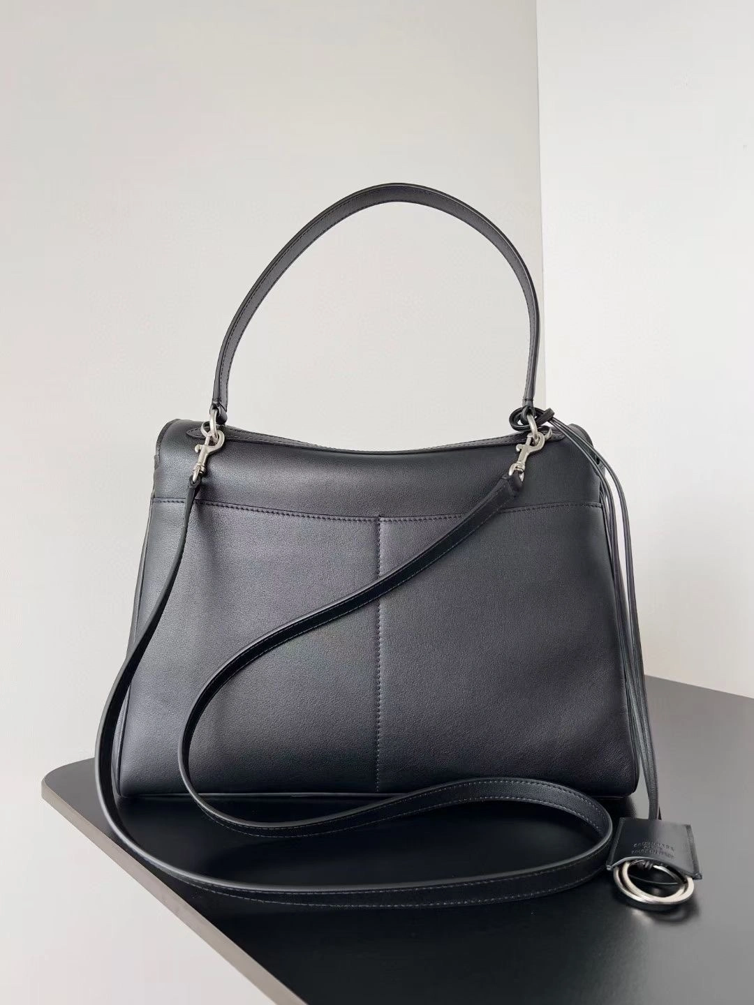 Balenciaga Rodeo Luxe Oversized Calfskin Bag with Silver Buckle Vibrant 64683
