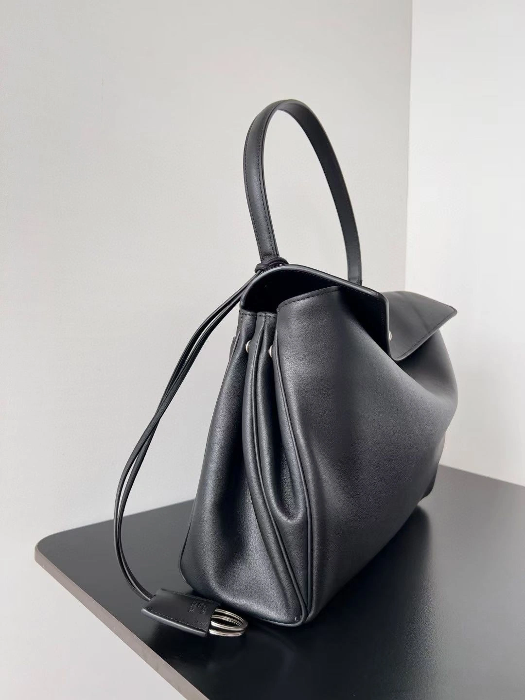 Balenciaga Rodeo Luxe Oversized Calfskin Bag with Silver Buckle Vibrant 64683