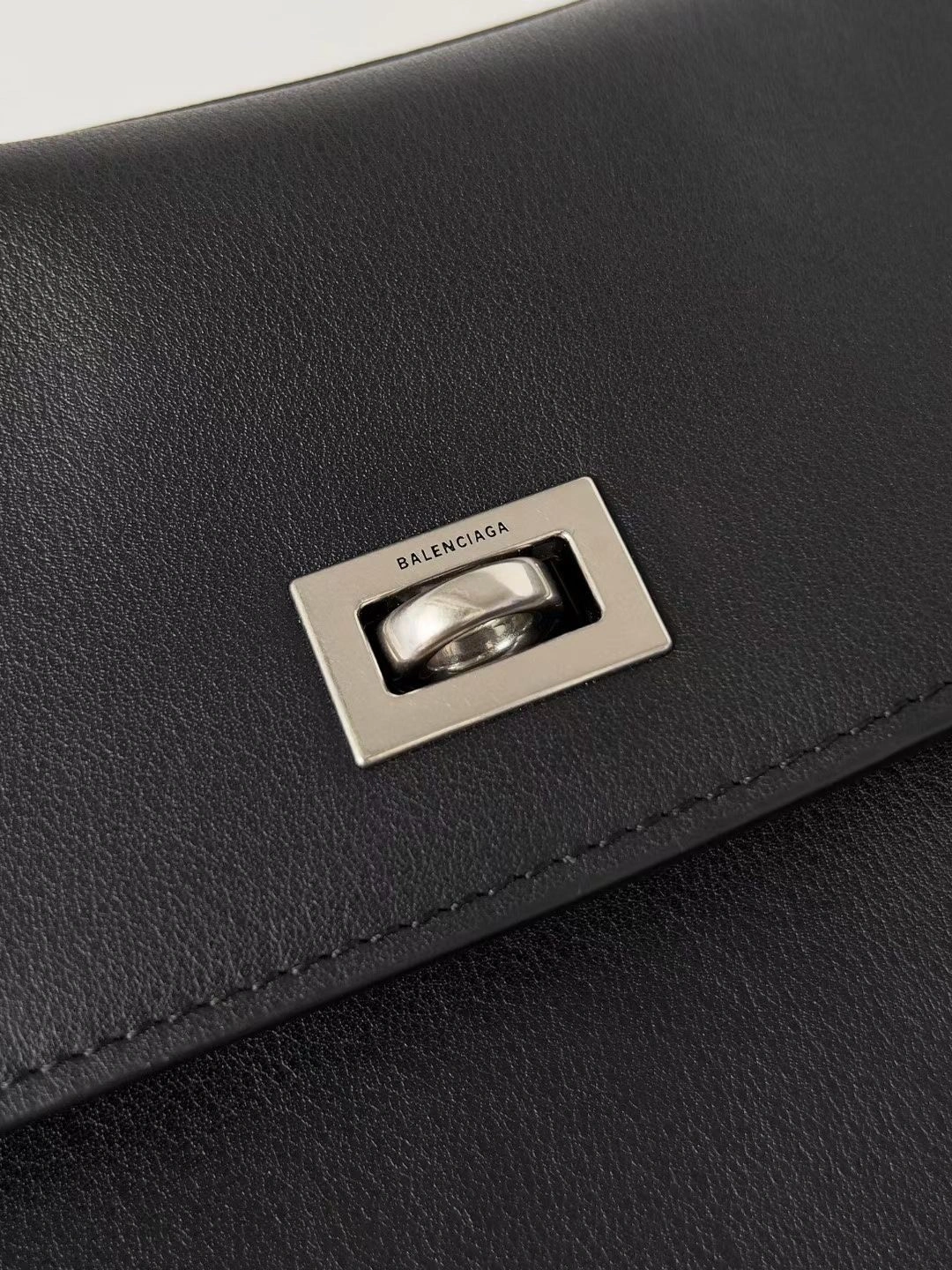 Balenciaga Rodeo Luxe Oversized Calfskin Bag with Silver Buckle Vibrant 64683