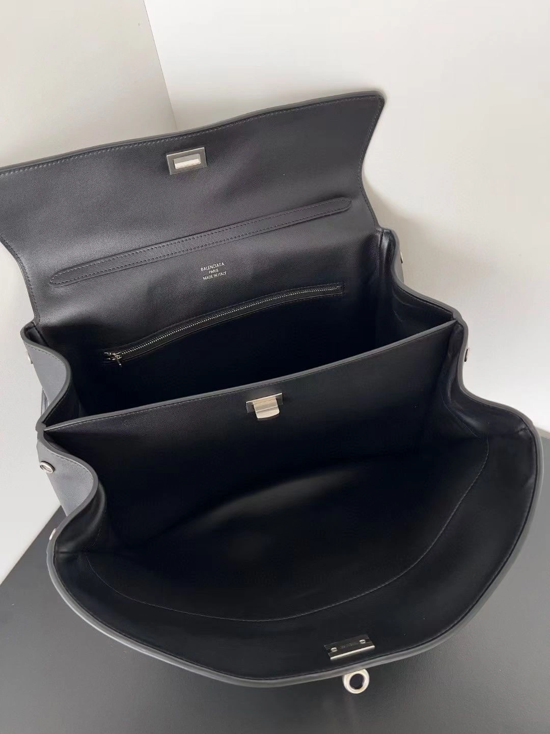 Balenciaga Rodeo Luxe Oversized Calfskin Bag with Silver Buckle Vibrant 64683