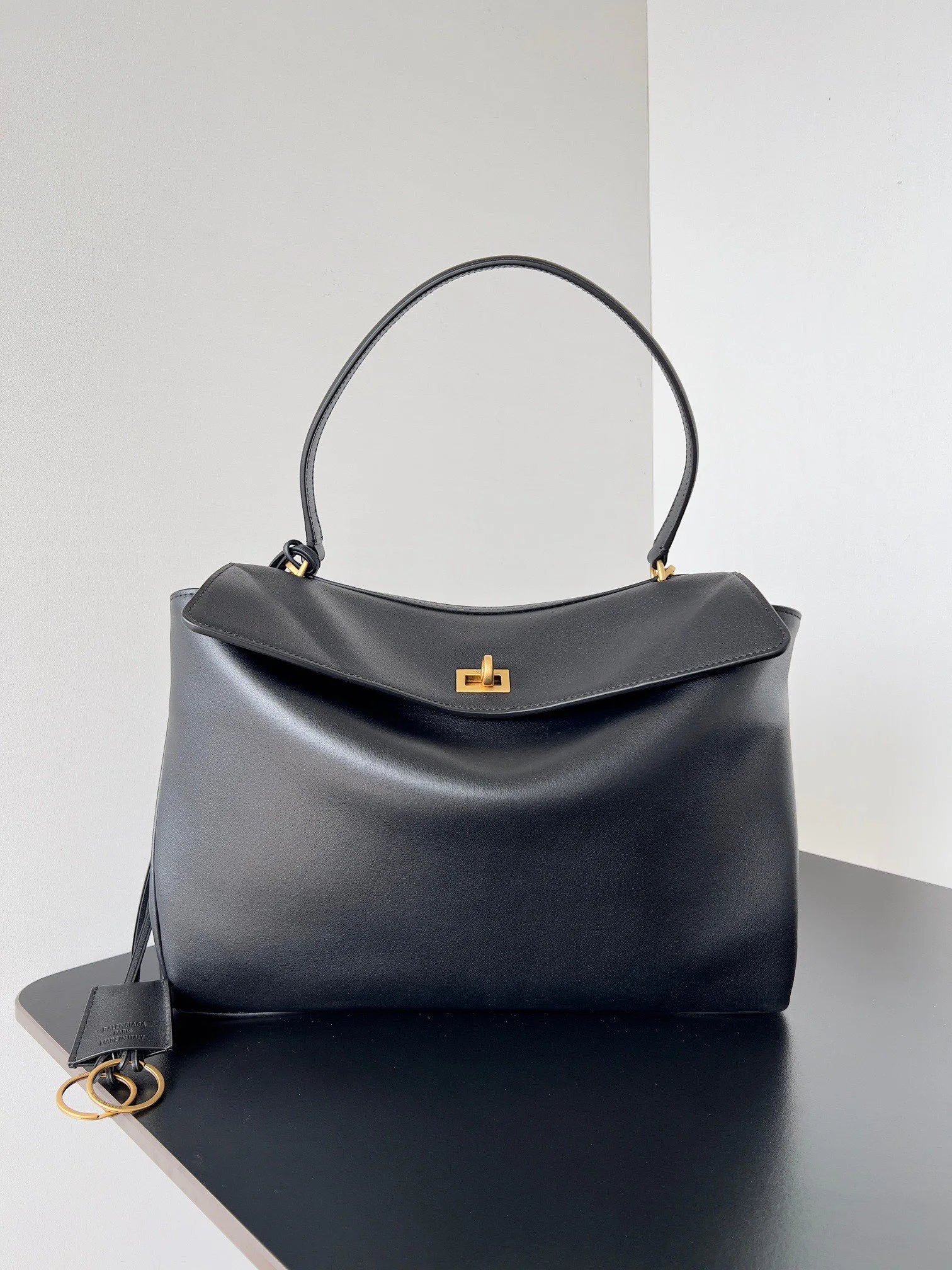 Balenciaga Rodeo Luxe  Calfskin Bag with Gold Buckle - Model Refined 37643