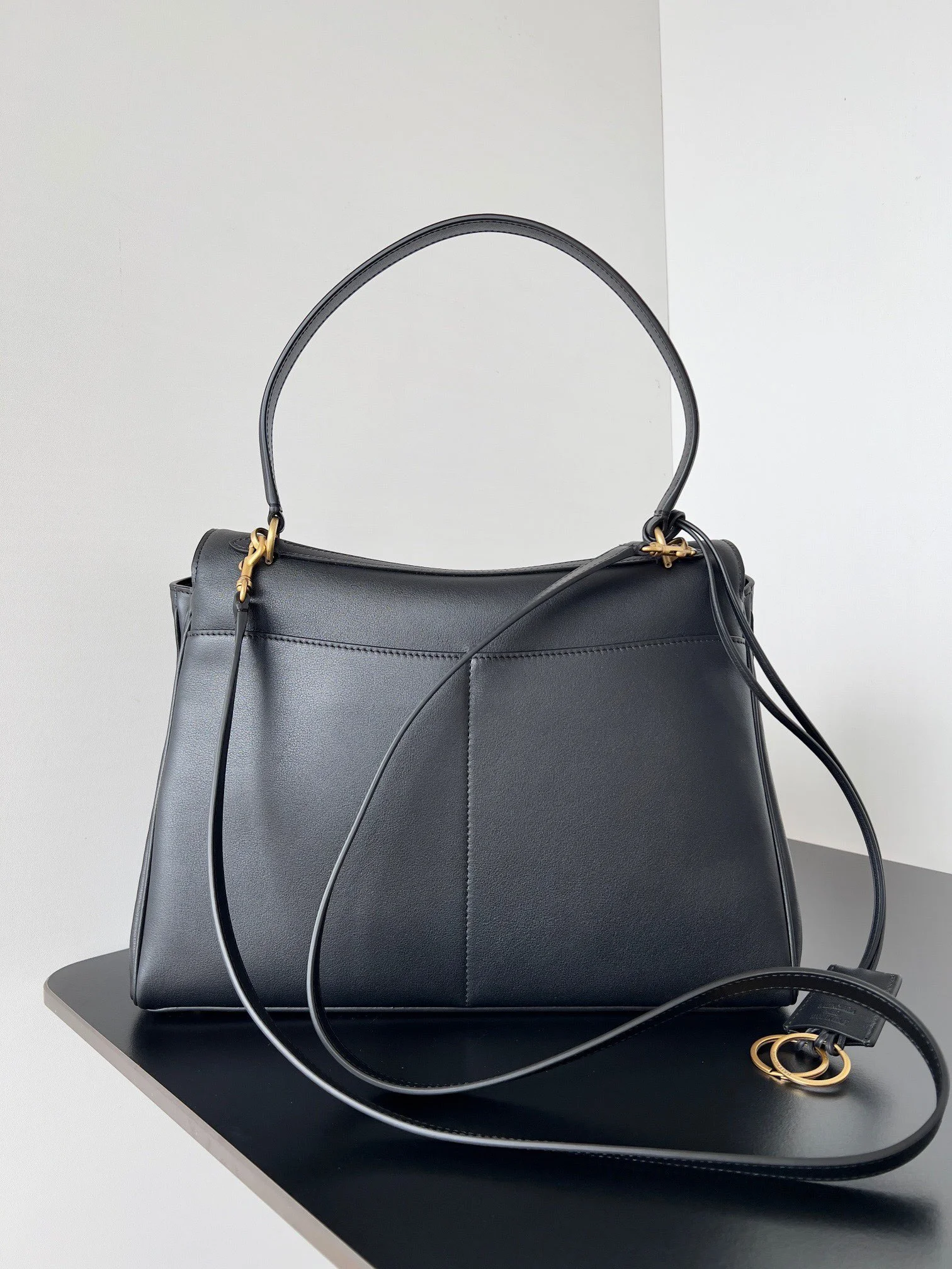 Balenciaga Rodeo Luxe  Calfskin Bag with Gold Buckle - Model Refined 37643