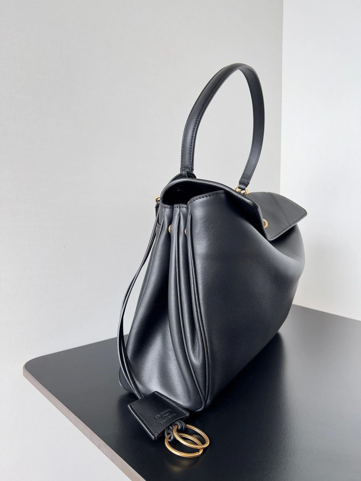 Balenciaga Rodeo Luxe  Calfskin Bag with Gold Buckle - Model Refined 37643