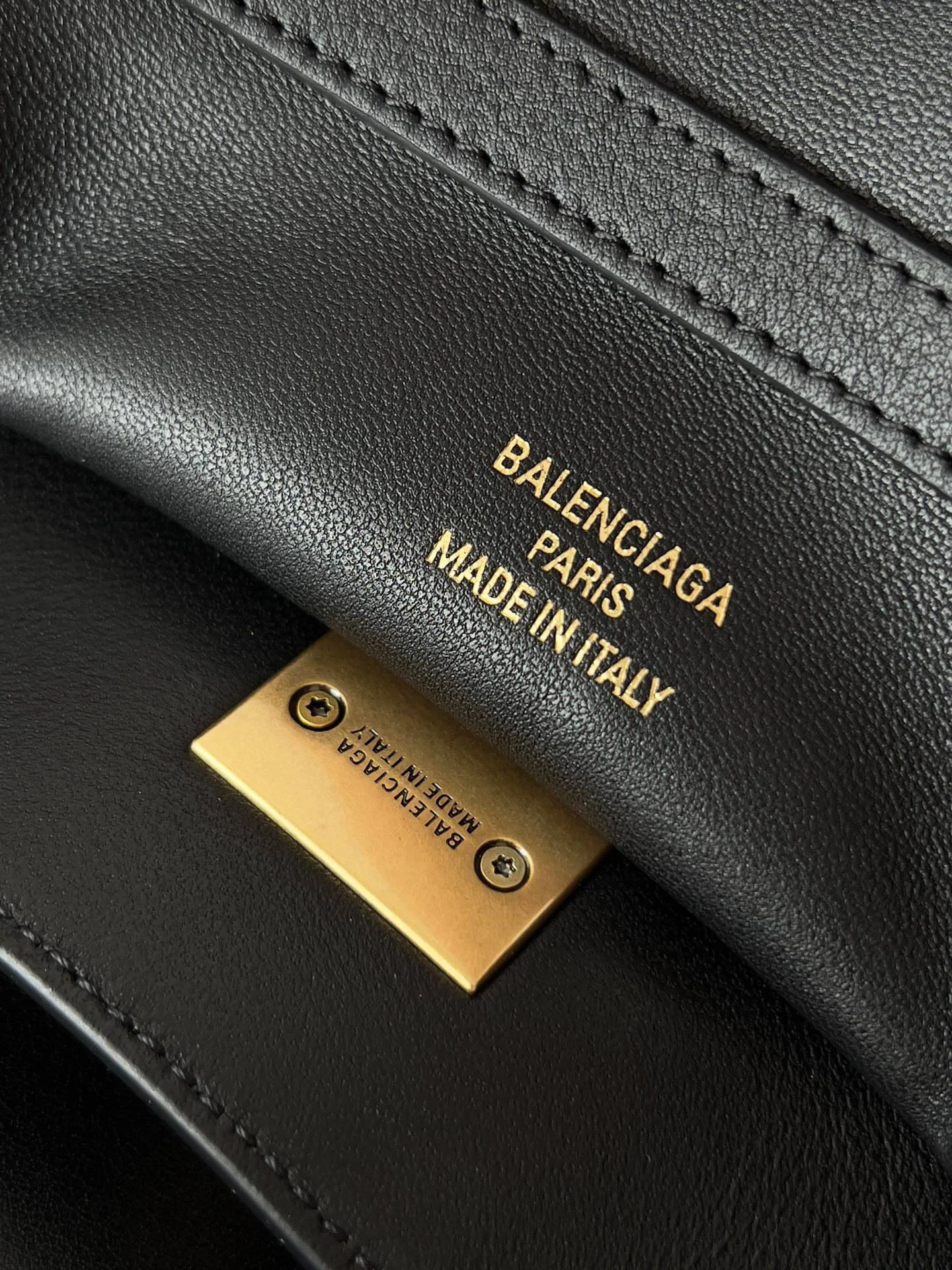 Balenciaga Rodeo Luxe  Calfskin Bag with Gold Buckle - Model Refined 37643