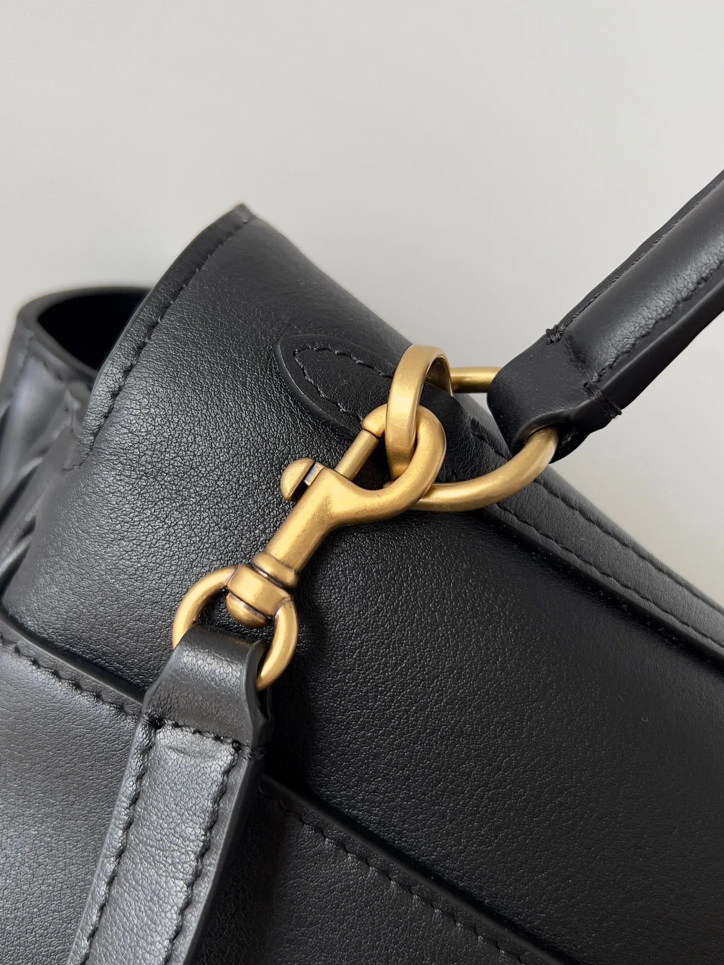 Balenciaga Rodeo Luxe  Calfskin Bag with Gold Buckle - Model Refined 37643
