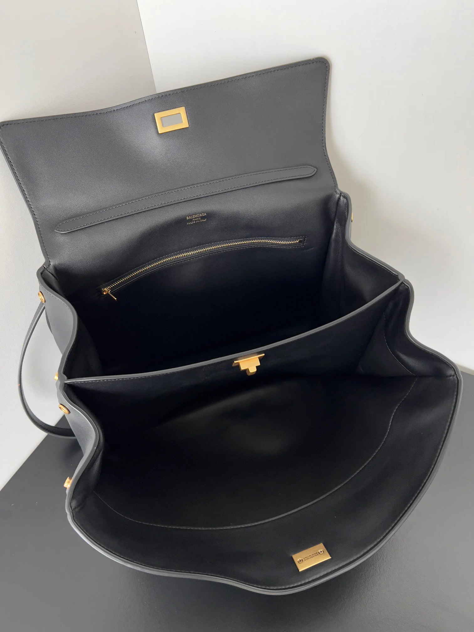 Balenciaga Rodeo Luxe  Calfskin Bag with Gold Buckle - Model Refined 37643