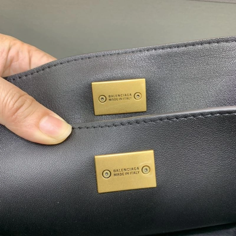 Bright Balenciaga Rodeo Mini Black Leather Bag with Gold Buckle - Unisex 67008