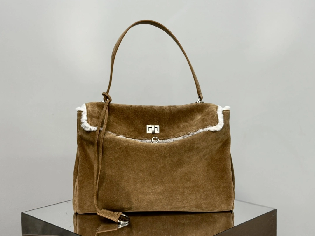 Balenciaga Rodeo Suede Handbag - Autumn Winter Vibrant 60931