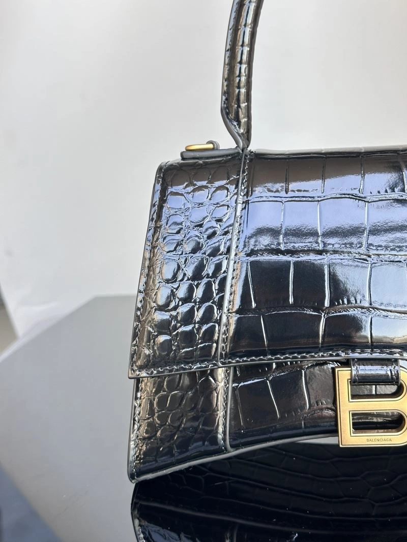 Balenciaga S Hourglass Crocodile Bag with Gold Accents Seasonal 72602