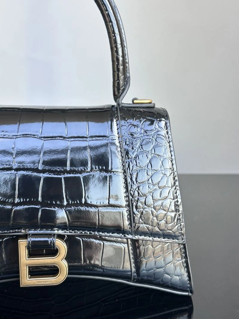 Balenciaga S Hourglass Crocodile Bag with Gold Accents Seasonal 72602