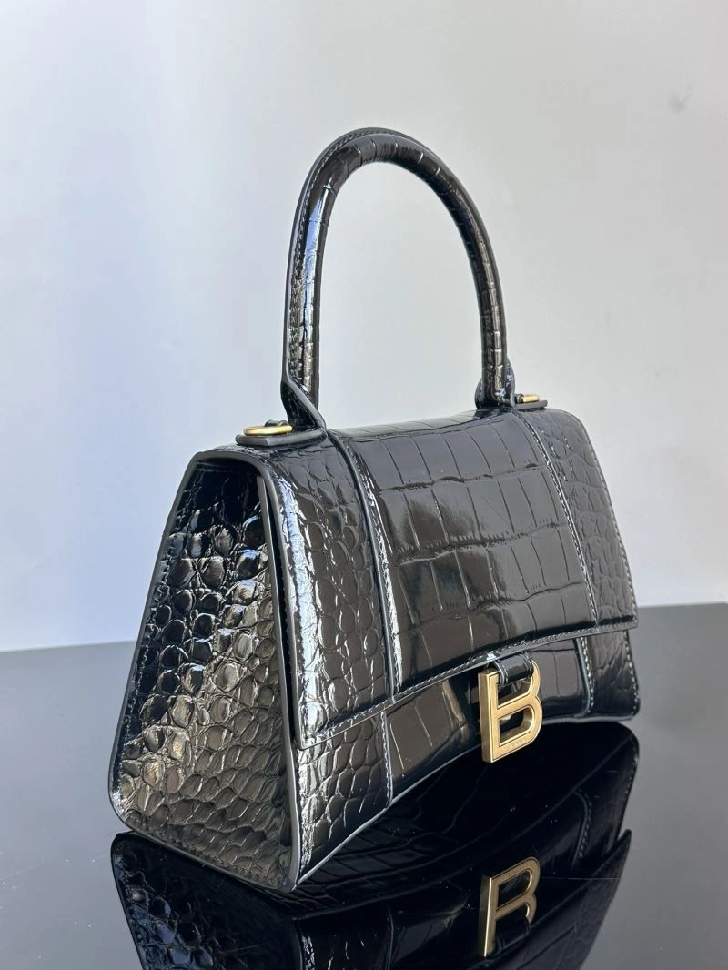 Balenciaga S Hourglass Crocodile Bag with Gold Accents Seasonal 72602