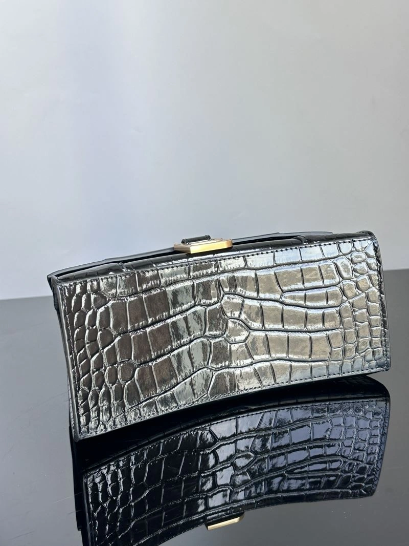 Balenciaga S Hourglass Crocodile Bag with Gold Accents Seasonal 72602