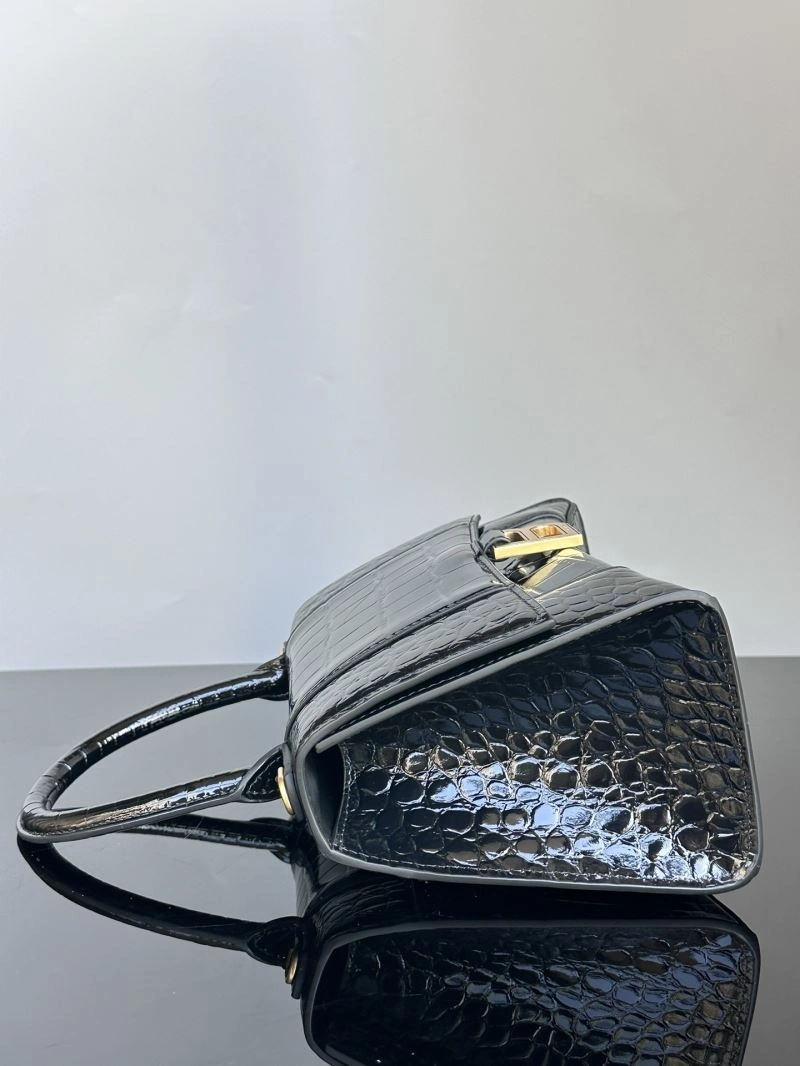Balenciaga S Hourglass Crocodile Bag with Gold Accents Seasonal 72602