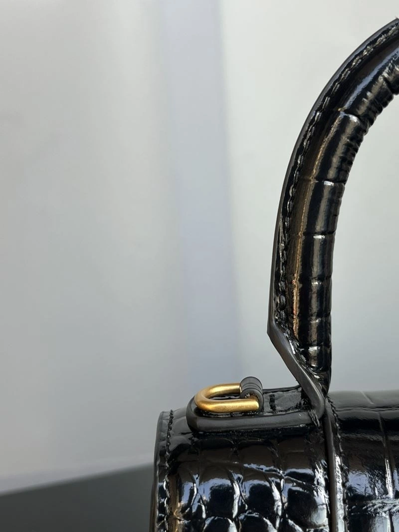 Balenciaga S Hourglass Crocodile Bag with Gold Accents Seasonal 72602