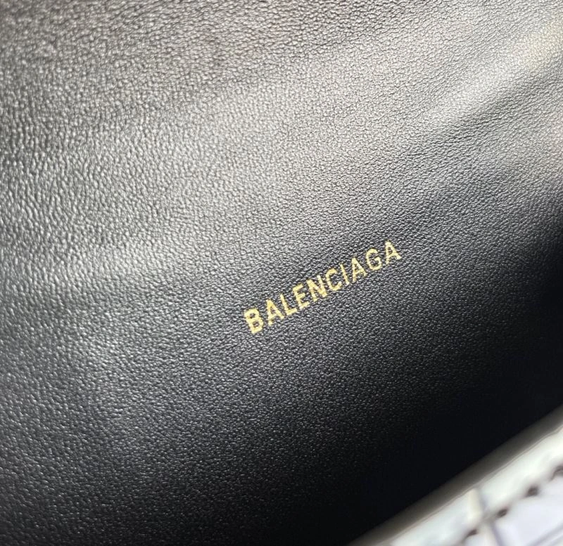 Balenciaga S Hourglass Crocodile Bag with Gold Accents Seasonal 72602