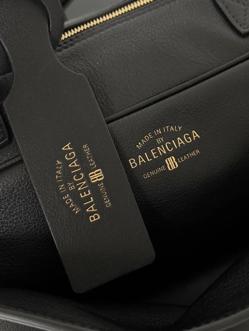 Balenciaga Shark-Tastic Curved Bowling Bag with Double Handle Design Sleek 38243